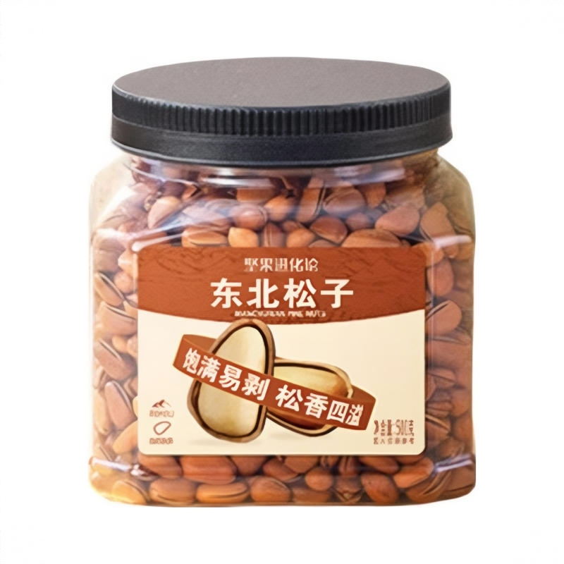 东北松子 500g 罐装 手剥带壳量贩装