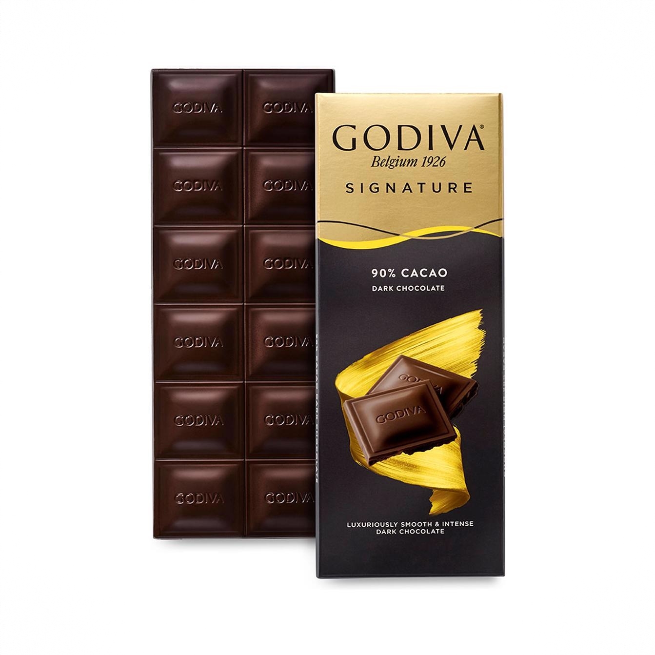 GODIVA歌帝梵 醇享系列 90%黑巧巧克力排块 90g 盒装