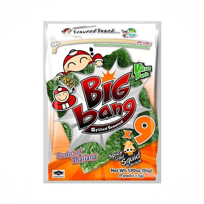老板仔 bigbang烤海苔 54g 袋装 进口 鱿鱼味