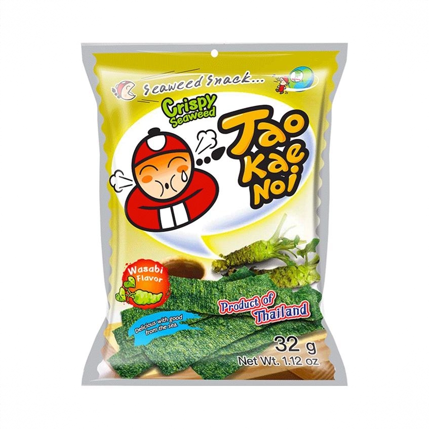 老板仔 海苔片 32g 袋装 进口香脆休闲 芥末味
