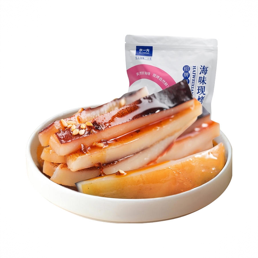 招牌现烤系列 海味现烤鱿鱼条 60g 袋装 大连特产铁板铁板 香辣味