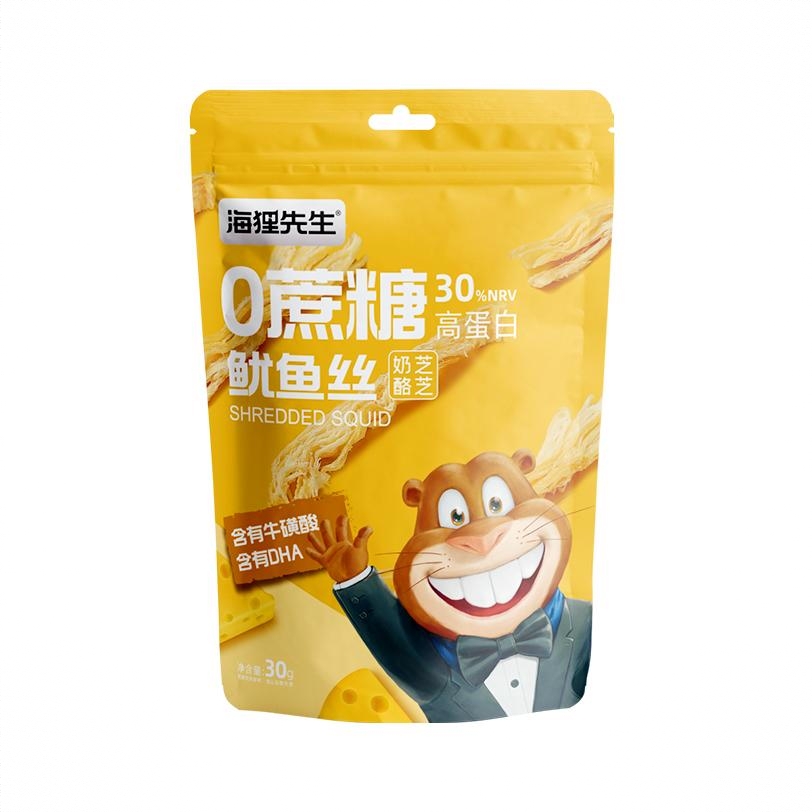 0蔗糖鱿鱼丝 30g 袋装 解馋开袋即食 奶酪味