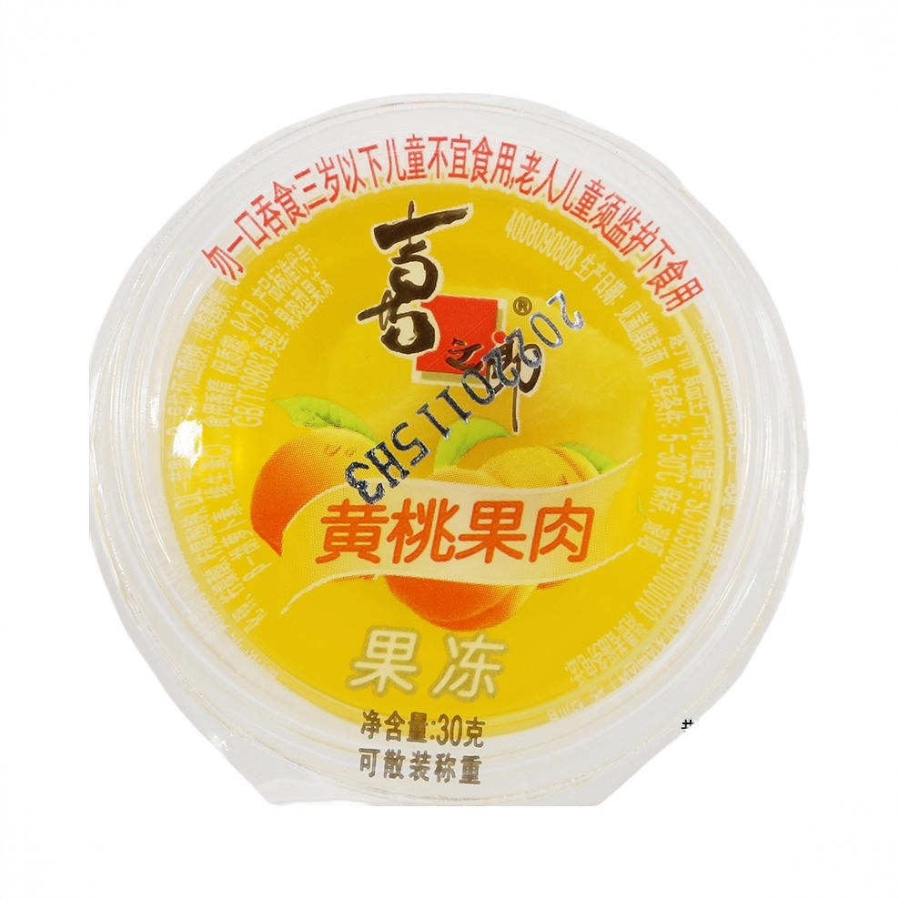 乳酸果味果冻 25g/包 散装 果肉/黄桃