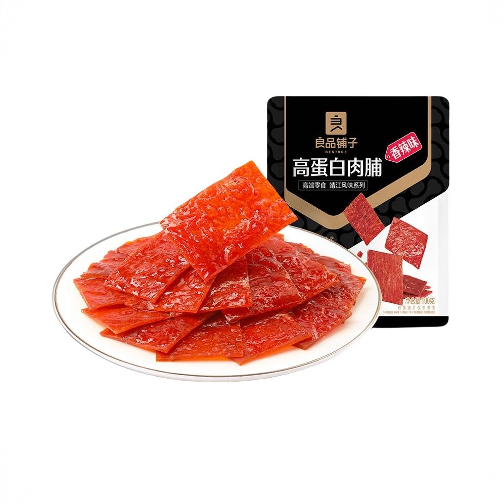 靖江风味系列 高蛋白肉脯 香辣味 100g 袋装