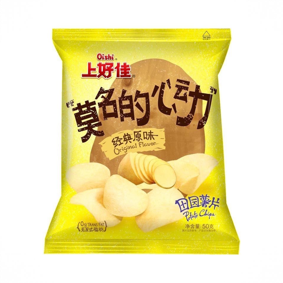 田园薯片 50g 袋装 膨化零食休闲食品 原味
