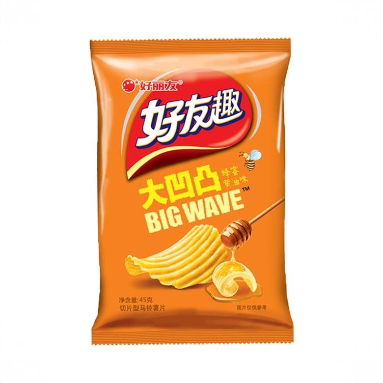 蜂蜜黄油味 45g 好友趣薯片 袋装 大凹凸波浪形解馋膨化零食追剧