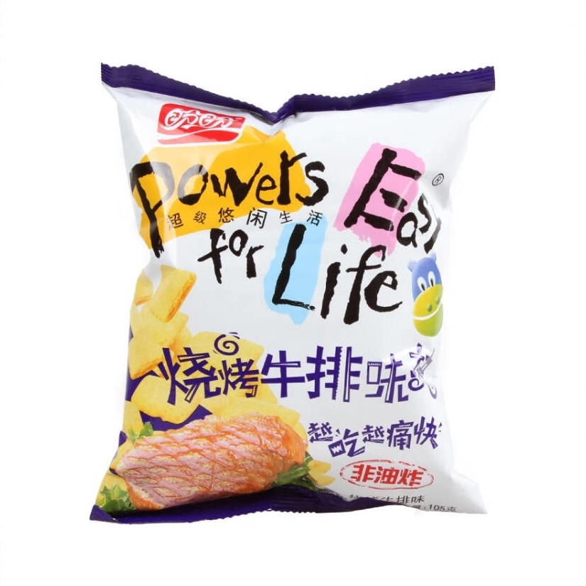 鸡味块 105g 袋装 膨化休闲解馋 烧烤牛排味