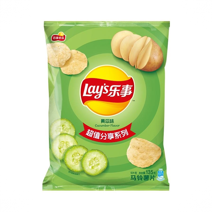 黄瓜味 135g 薯片 袋装 聚会解馋出游追剧