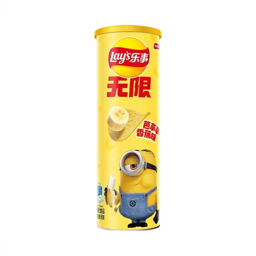 无限系列 小黄人联名款 芭拿拿香蕉味 90g 薯片 罐装 解馋追剧出游