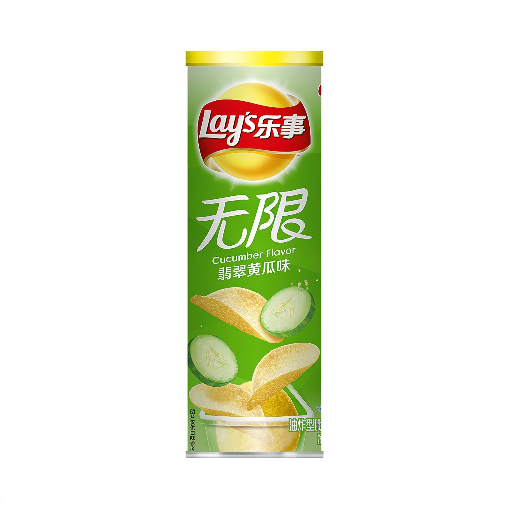无限系列 翡翠黄瓜味 90g 薯片 罐装 追剧