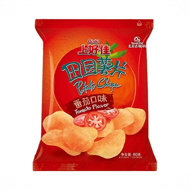 田园薯片 80g 袋装 膨化美式 番茄味