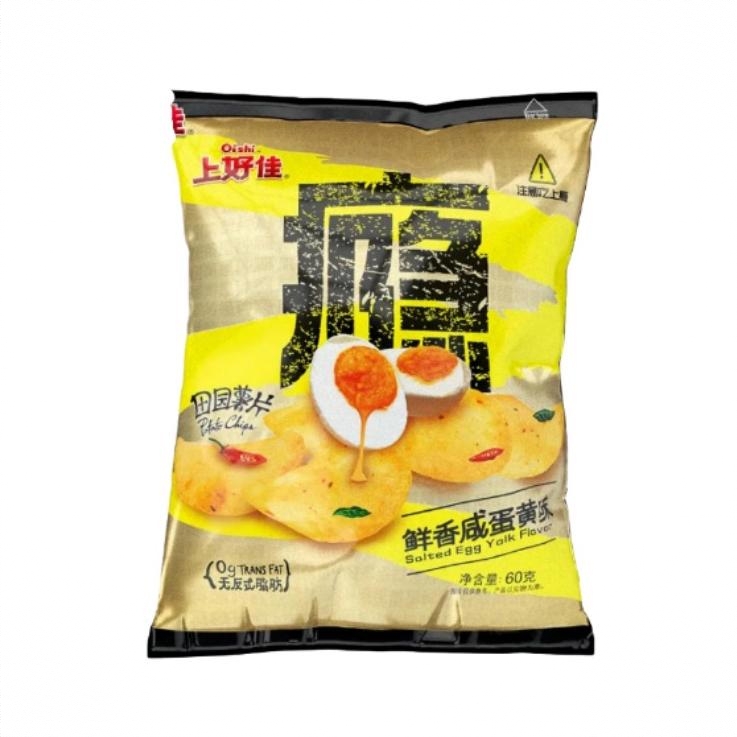 田园薯片 60g 袋装 鲜香休闲 咸蛋黄