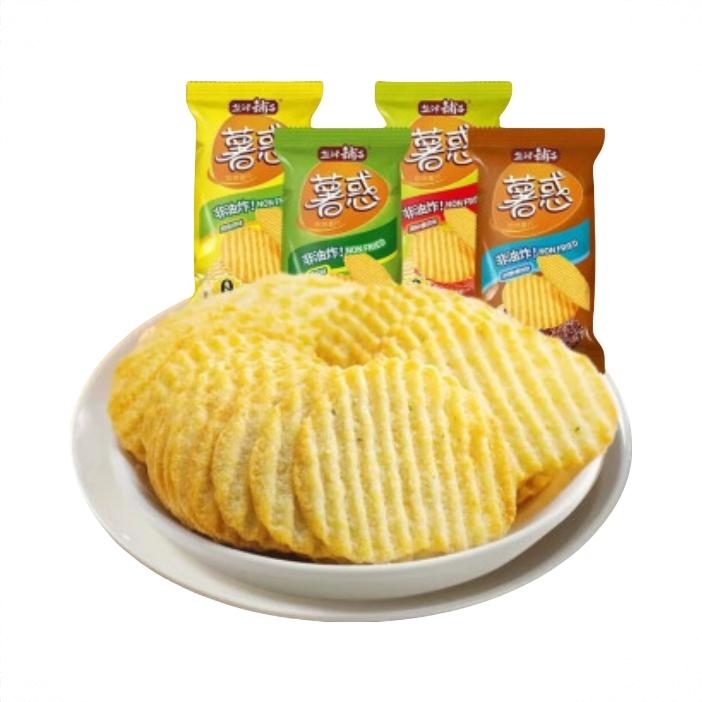 薯之惑休闲零食薯片 186g/盒 多口味组合