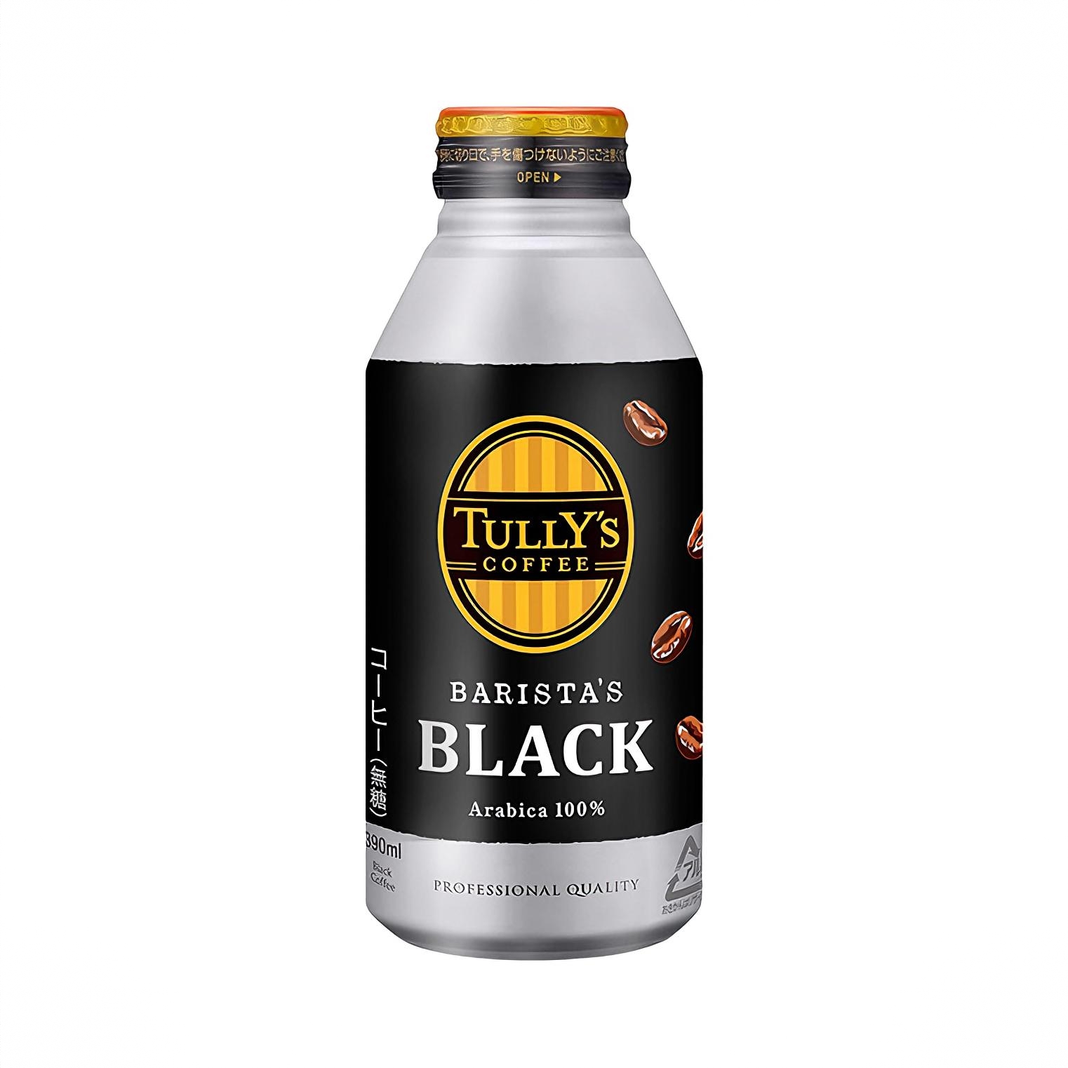 伊藤园 tullys黑咖啡 即饮咖啡液 390ml 瓶装