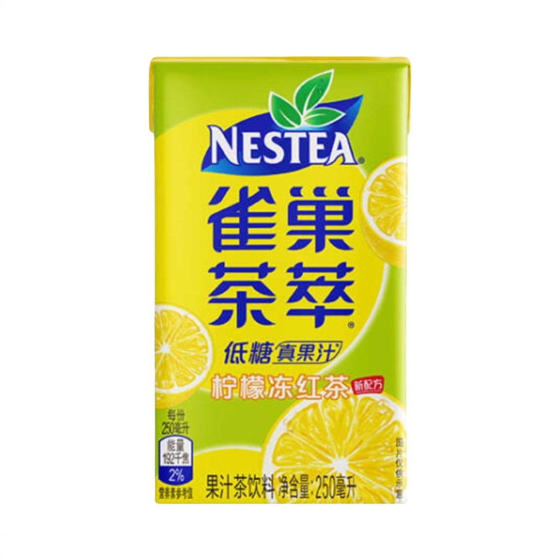雀巢 茶萃系列 柠檬冻红茶 低糖 果汁茶饮料 250ml 盒装