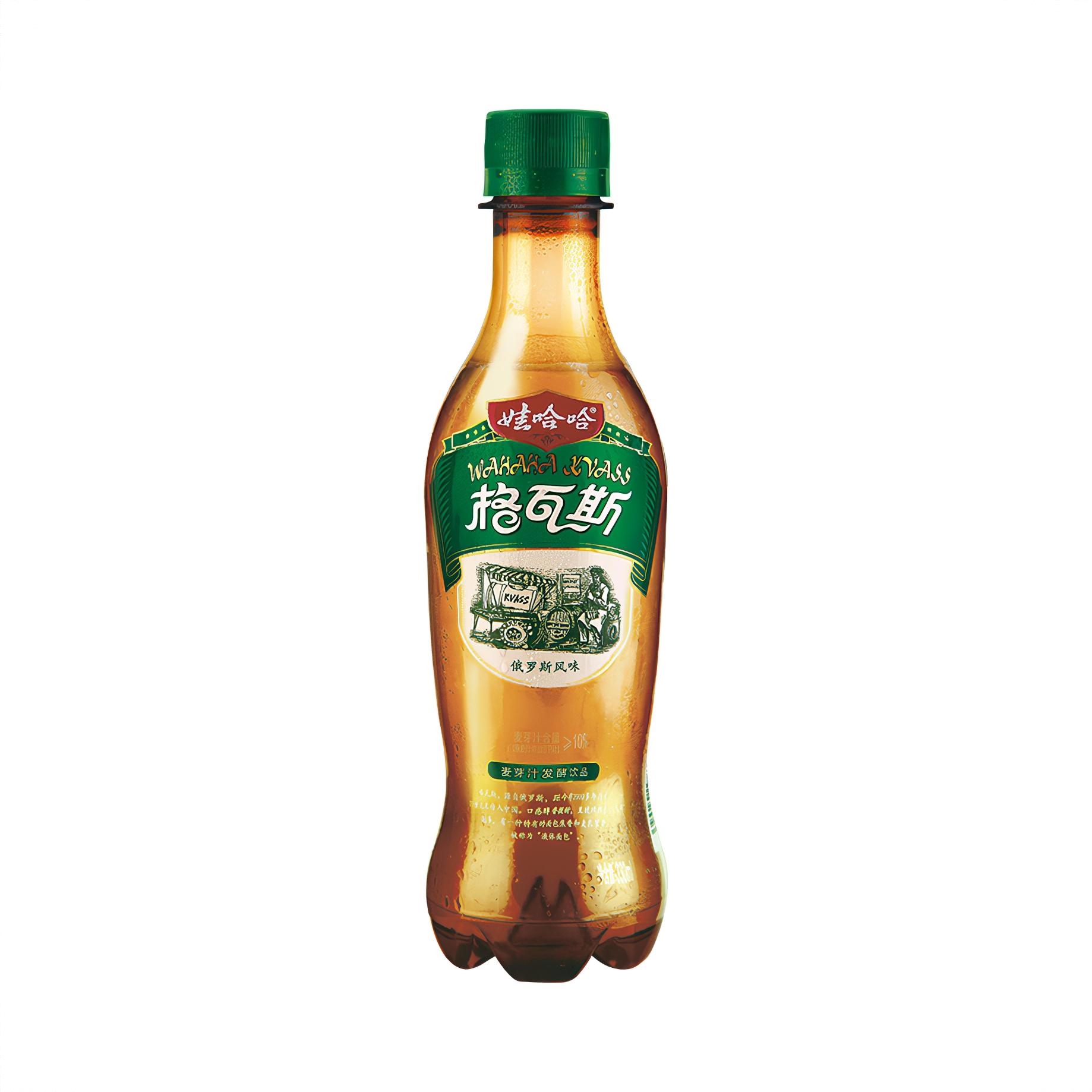 娃哈哈 格瓦斯麦芽汁发酵饮料 气泡水 瓶装 俄罗斯风味 冰爽 330ml