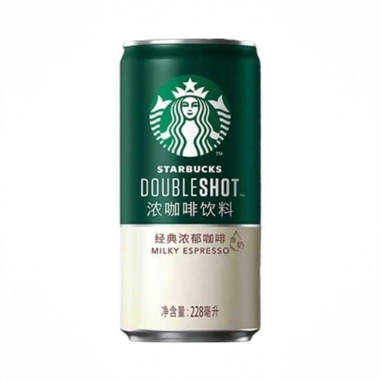 星巴克 星倍醇 浓缩即饮黑咖啡 228ml 罐装 美式浓郁焦香小绿罐 经典浓郁