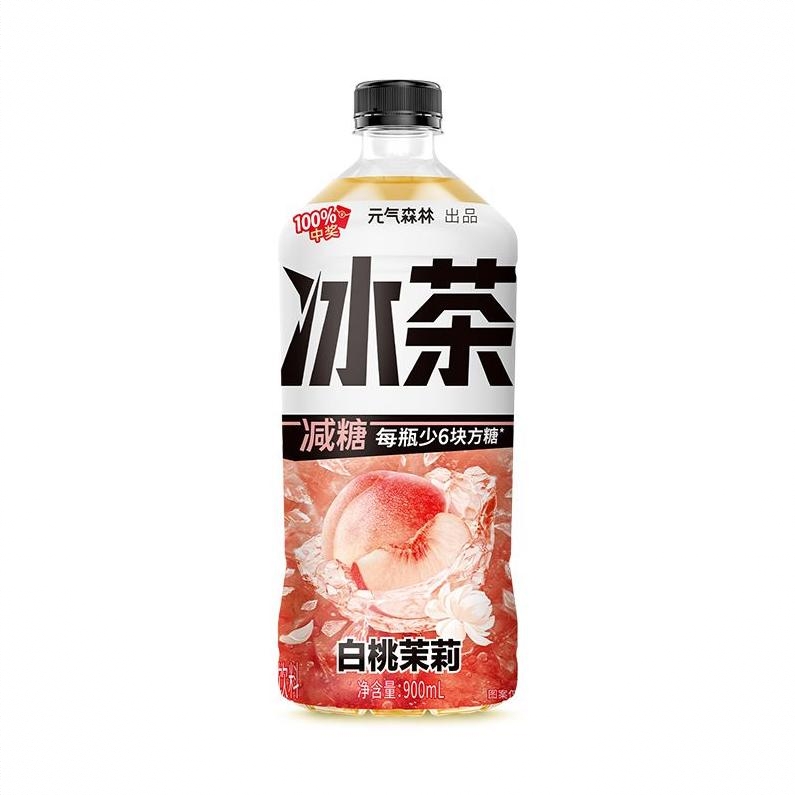 冰茶 白桃茉莉 冰桃味 900ml 瓶装 减糖畅饮清凉青梅解腻葡萄柚冰爆