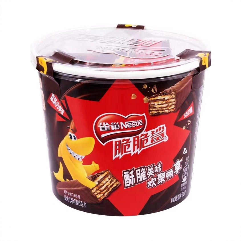 雀巢 脆脆鲨 夹心饼干 212.5g/桶 桶装 巧克力味
