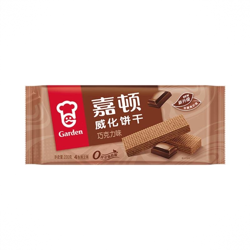 威化饼干 巧克力味 200g 袋装 夹心