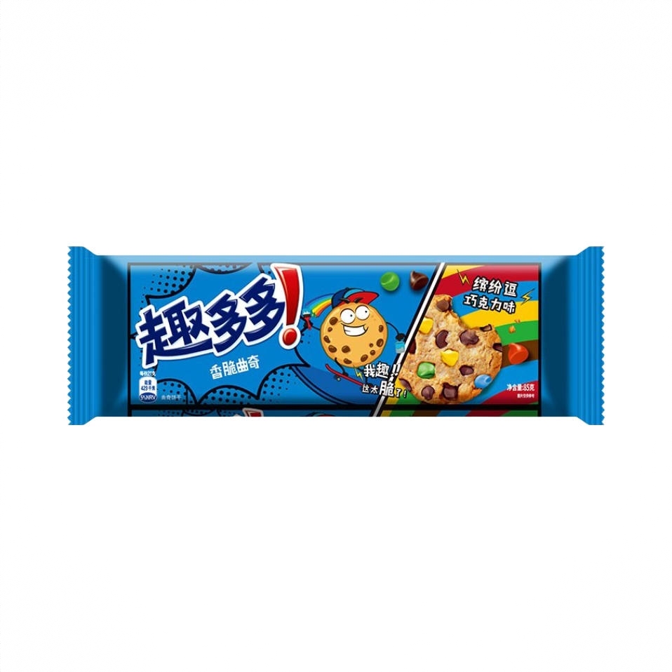 香脆曲奇 缤纷逗巧克力味 85g 袋装 浓郁追剧软式下午茶